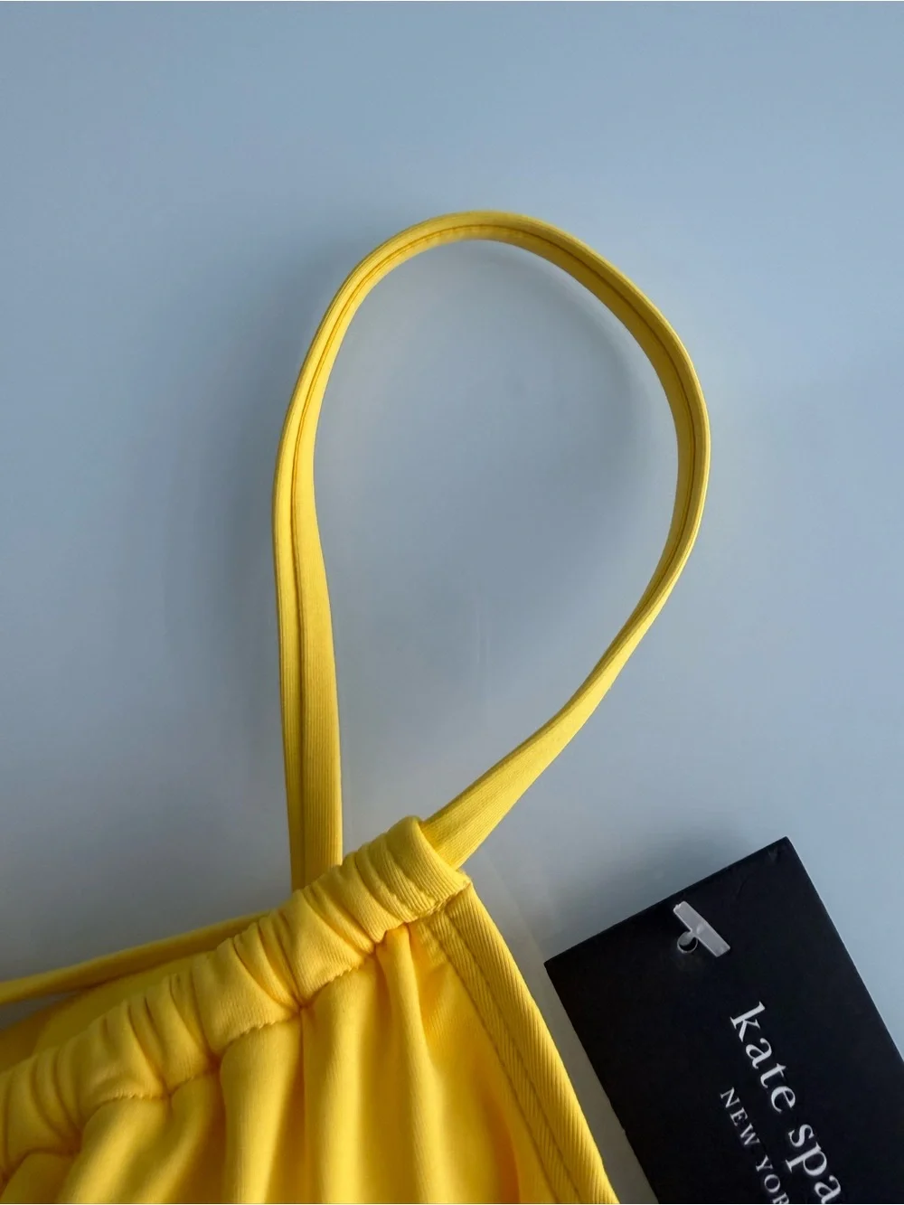 kate spade new york Women's Yellow Cinch Front Underwire Bikini Top Size Small